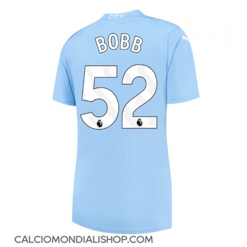 Maglie da calcio Manchester City Oscar Bobb #52 Prima Maglia Femminile 2023-24 Manica Corta